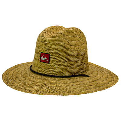 Beach Mat Straw Hats with Woven Badge