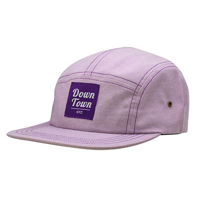 High Quality 5 Panel Caps with Woven 