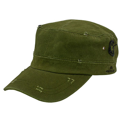 Washed Canvas Military <font color='red'>caps</font> with Cust